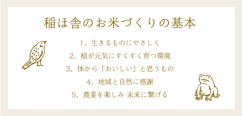 稲ほ舎の米づくりの基本